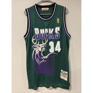Ray Allen Milwaukee Bucks 96/97‎ Mitchell & Ness Authentic Road Jersey Medium